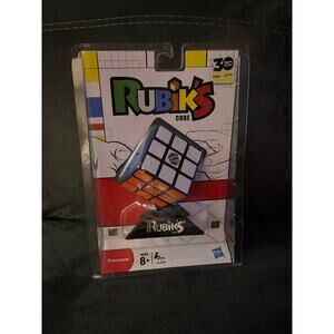 Rubik's Cube 3x3 Puzzle Game With Stand Rubik Hasbro Toy Original NEW